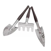 3pcs gardening tool set transplant spade shovel cultivator hand rake gadget kit heavy duty transplant spade tool cultivator