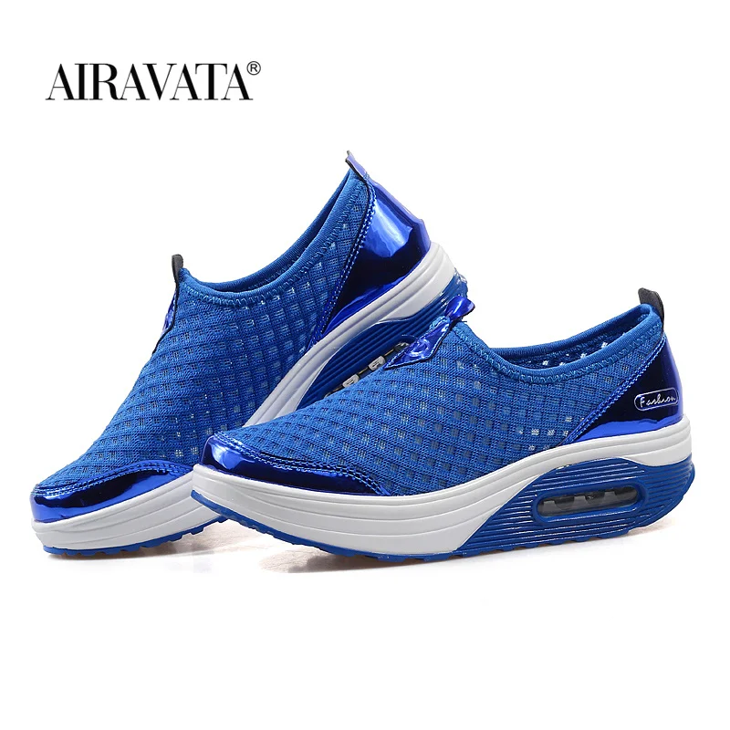 Women's Outdoor Sports Shake Shoes Air Cushion Non-slip Mesh Breathable Mesh Walking Sneakers