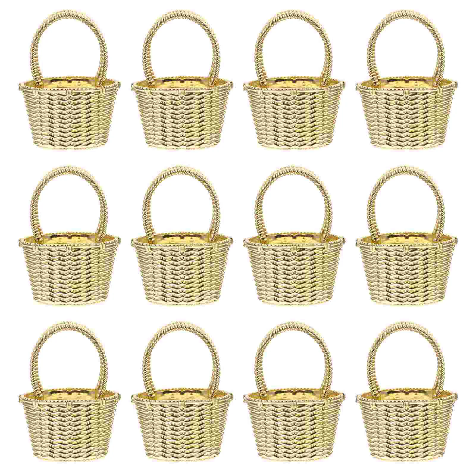 

Mini Basket Baskets Flower Party Candy Gardens Small Boxes Favors Storage Wedding Ornament Box Fairy Fruit Chocolate Miniature