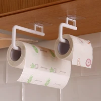 kitchen tissue holder hanging paper roll towel rack non perforated fresh film storage rack kitchen bathroom storage hook shelf