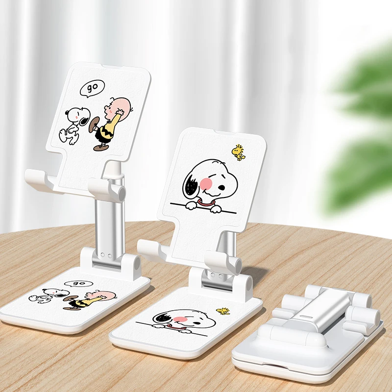 

Snoopys Cartoon Mobile Phone Stand Huawei Iphone Samsung Ipad Tablet Universal Foldable Adjustable Lift Live Broadcast Stand