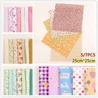 57pcs 25x25cm polyester cotton fabric printed cloth sewing quilting fabrics for patchwork needlework diy handmade accessories