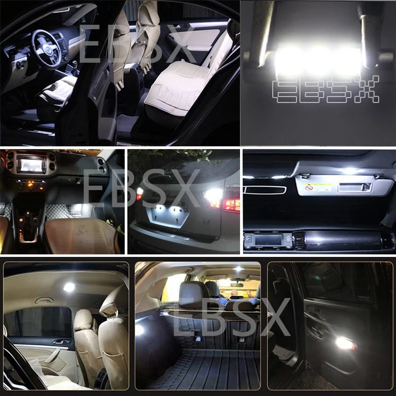 4 Шт. 12 В C5W T6 28 Мм 31 5050 3SMD Светодиодные Лампы Белого/голубого Цвета Для Потолка