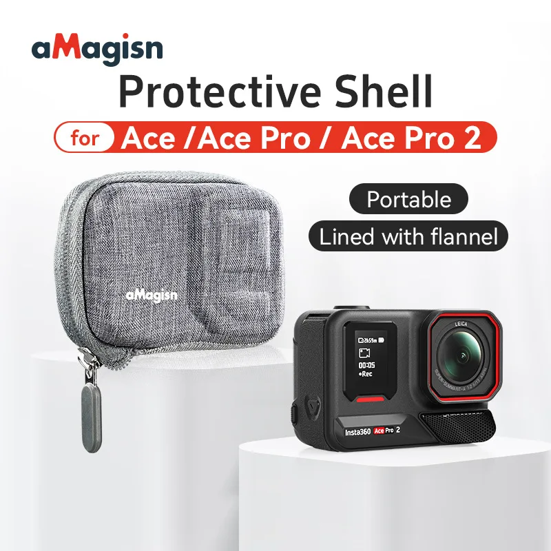 Фото Защитный чехол для хранения aMagisn Insta360 AcePro2/AcePro/Ace — чехол для экшн-камеры, портативный аксессуар для нескольких устройств №3