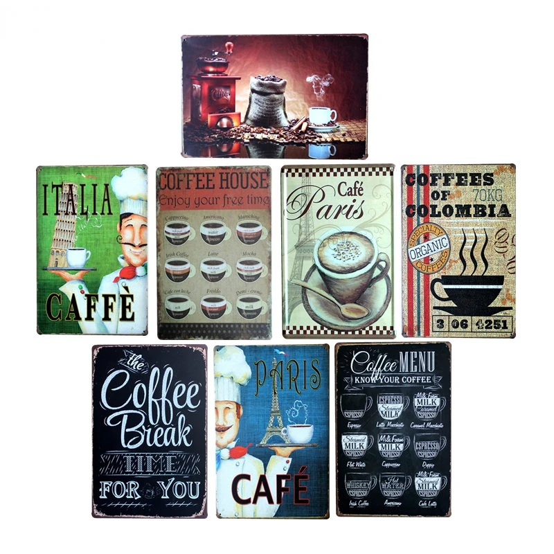 

COFFEE MENU KNOW YOUR COFFEE Metal Tin Sign Coffee Pub Club Gallery Poster Tips Vintage Plaque Wall Cafe Decor Plate 20*30CM