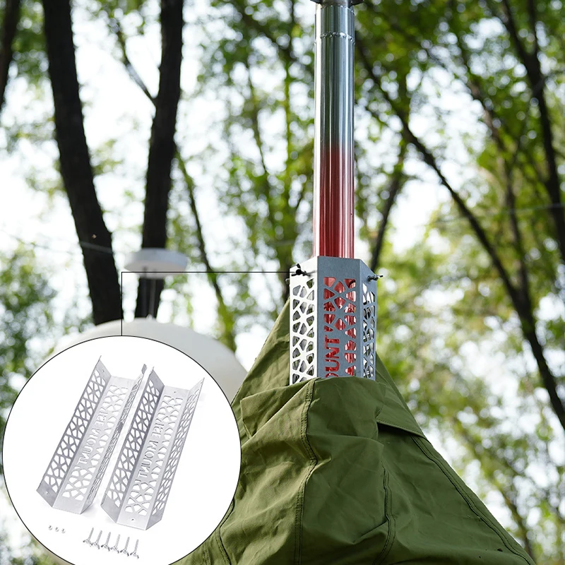 Открытый IGT Дымоход Противоожоговая сетка Кемпинг Съемный теплозащитный экран