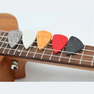 5pcs/lot Colorful Soft Felt Plectrum Guitar Felt Spacers Gasket Ukulele Picks Pickups Guitars Musical Instrument Accessories