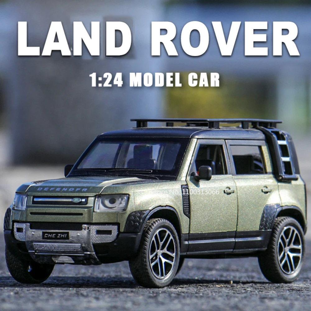 

1/24 Land Rover Защитная модель автомобиля, игрушечный сплав, литый под давлением со звуком, модель автомобиля, 6 дверей, можно открыть, игрушечный автомобиль для мальчика, подарок