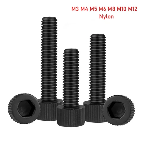 Нейлоновые болты с шестигранной головкой M3 M4 M5 M6 M8 M10 M12