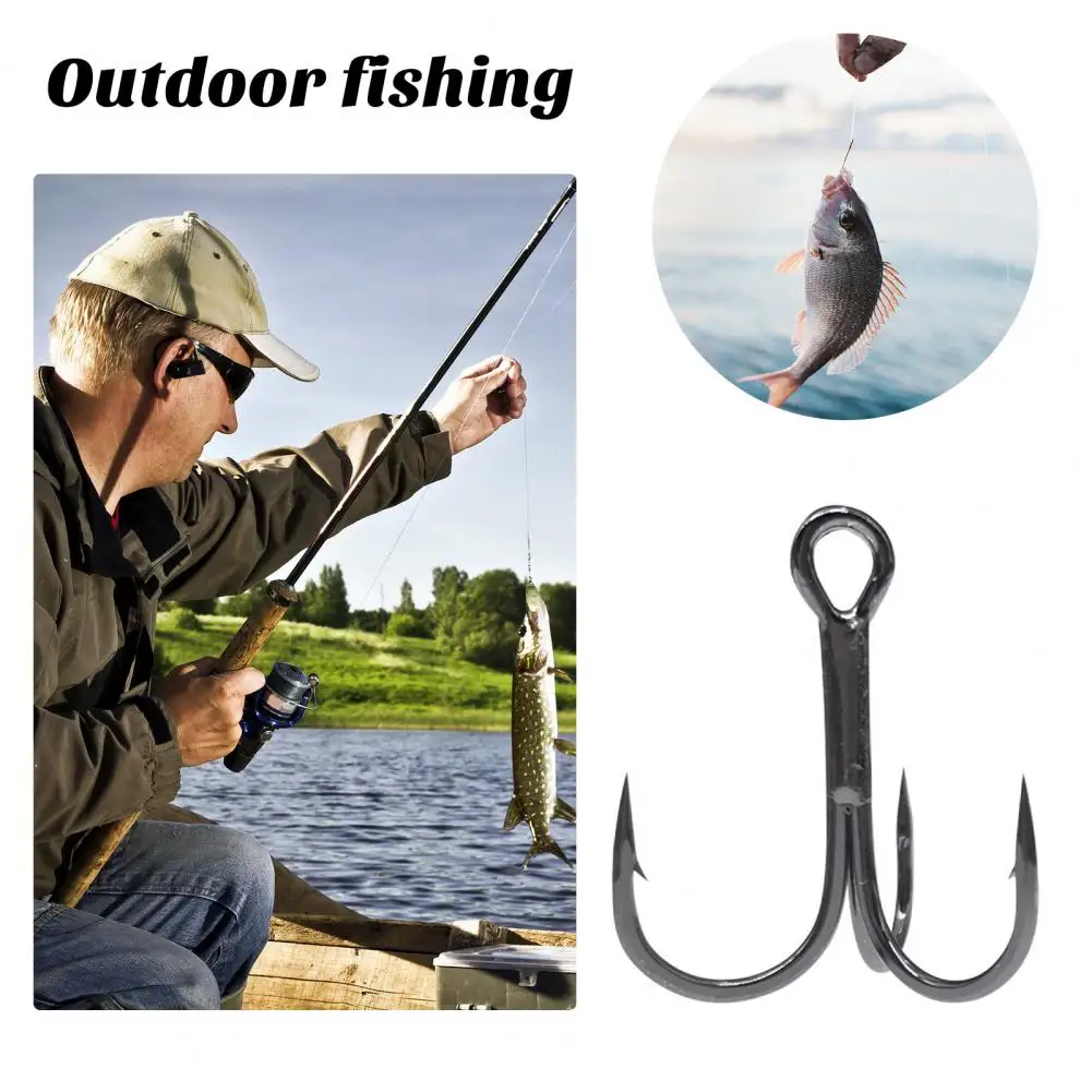 

20Pcs Fishing Treble Hooks Corrosion Resistant Strong Penetrating Freshwater Saltwater Replacement Fishing Sharp Hooks