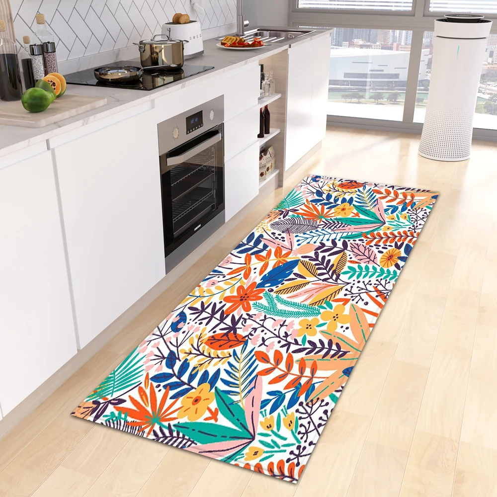 

Modern Kitchen Mat Hallway Entrance Doormat Home Bathroom Bedroom Anti-Slip Living Room Floor Decor Carpet Balcony Door Foot Rug