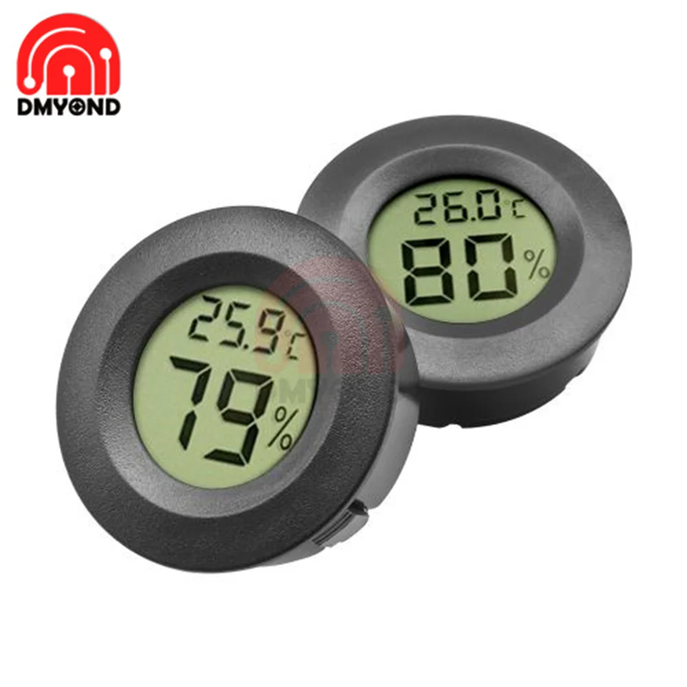 

TPM-50 Digital Display Embedded Mini Circular Hygrometer with Switch Circular Embedded Digital Temperature and Humidity Meter