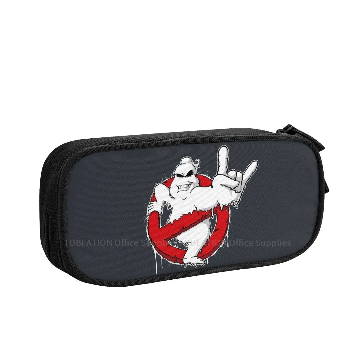 

Horns Up Pencase Ghostbusters Film Movie Pencil Bag Girls Boys School Storage Supplies Large Capacity Double Zipper