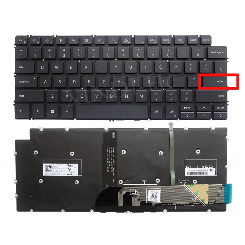 

Клавиатура с американской подсветкой для ноутбука Dell Inspiron 14-7490 7491 5498 13-5000 5390 5391 7000 7390 7391 Latitude 3301 3410 Series