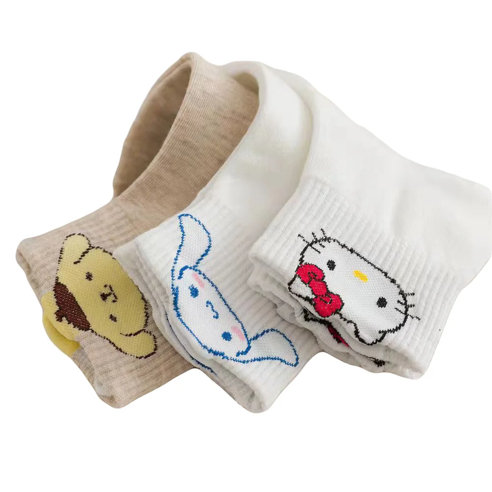 

Sanrioes Cinnamoroll My Melody Kuromi Kt Cat Sock Mid Tube Socks Socks Plush Kawaii Cartoon Anime Creative Gift