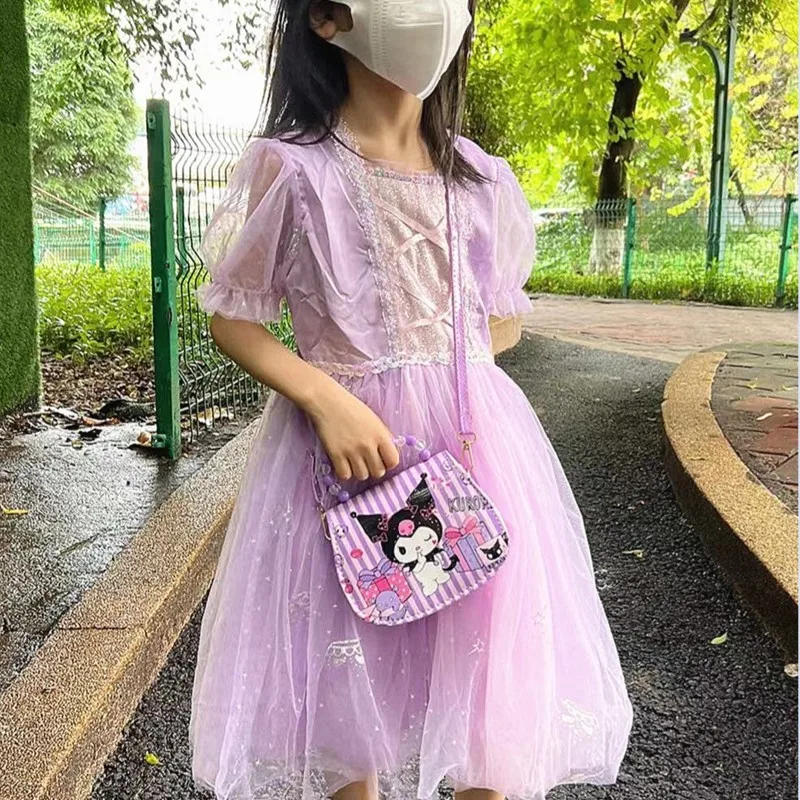 

Kawaii Sanrio Kuromi My Meldoy Cinnmoroall мультяшная вместительная Детская сумка-мессенджер студенческий кошелек Повседневная модная сумка