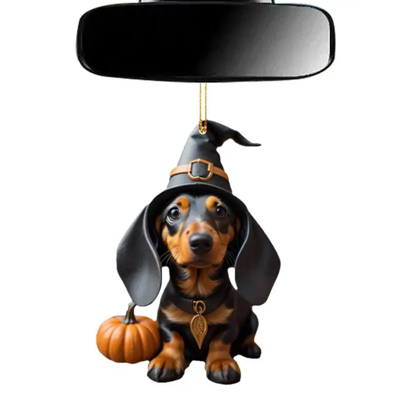

Собака автомобильное Украшение мультфильм автомобиль 2D Тыква собака акриловая подвеска акриловый материал украшения для двери окна автомобиля сумка