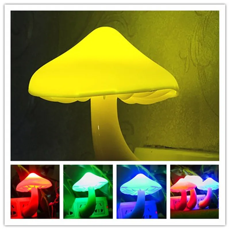 

LED Night Lights Cute Mushroom Shape Lights Children's Bedroom Decor Wall Lamps Bedside Corridor US/EU Plug