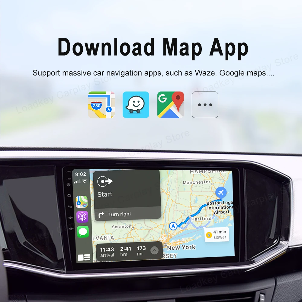 Carlinkit проводной и беспроводной Carplay Android автомобильный ключ планшет Радио экран