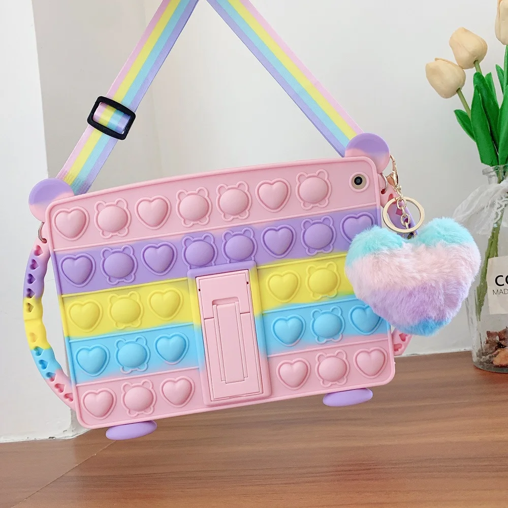 

For Samsung Galaxy Tab A7 Lite 8.7 T220 New Pop Push It Bubble Soft Silicone Case for Samsung T290 T500 X200 P610 Non-toxic Case