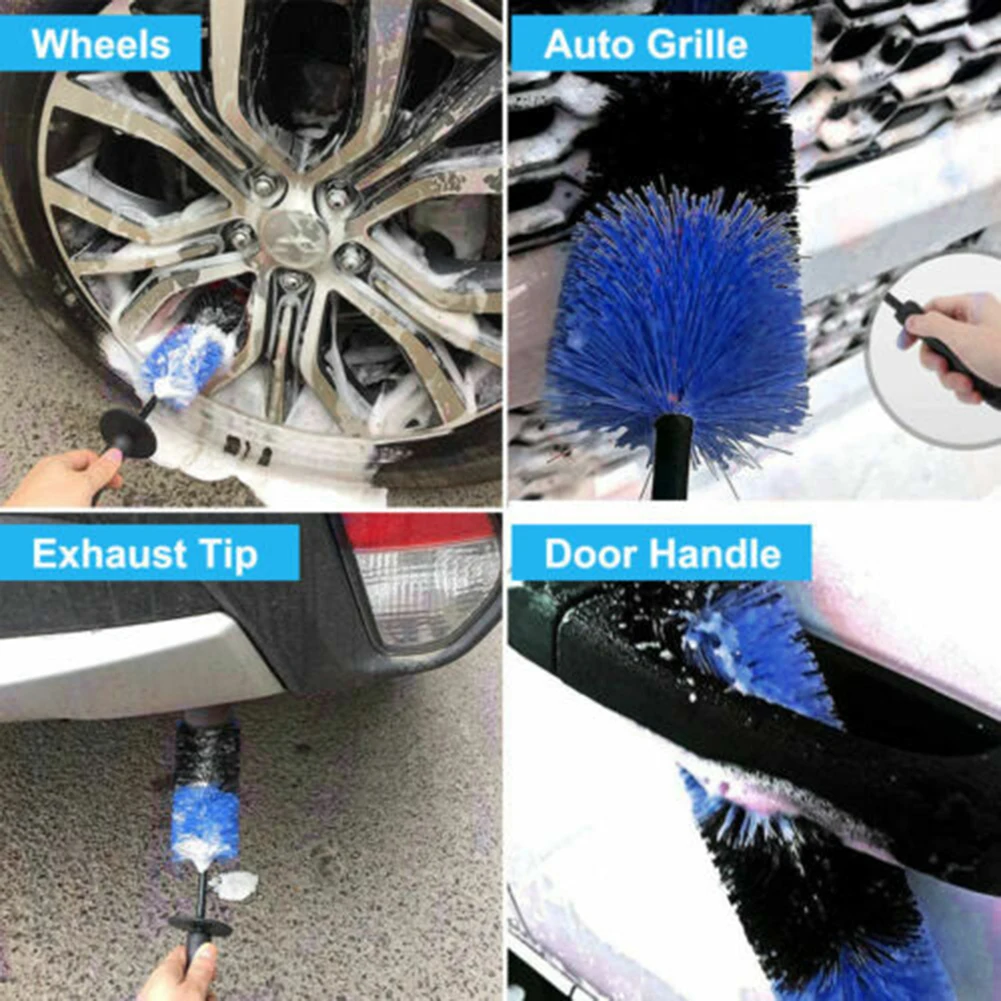 

7Pcs Car Detailing Brush Detail For Cleaning Wheels Engine Emblems Air Vents Set Car Accessories High-quality Cleaning Brushes
