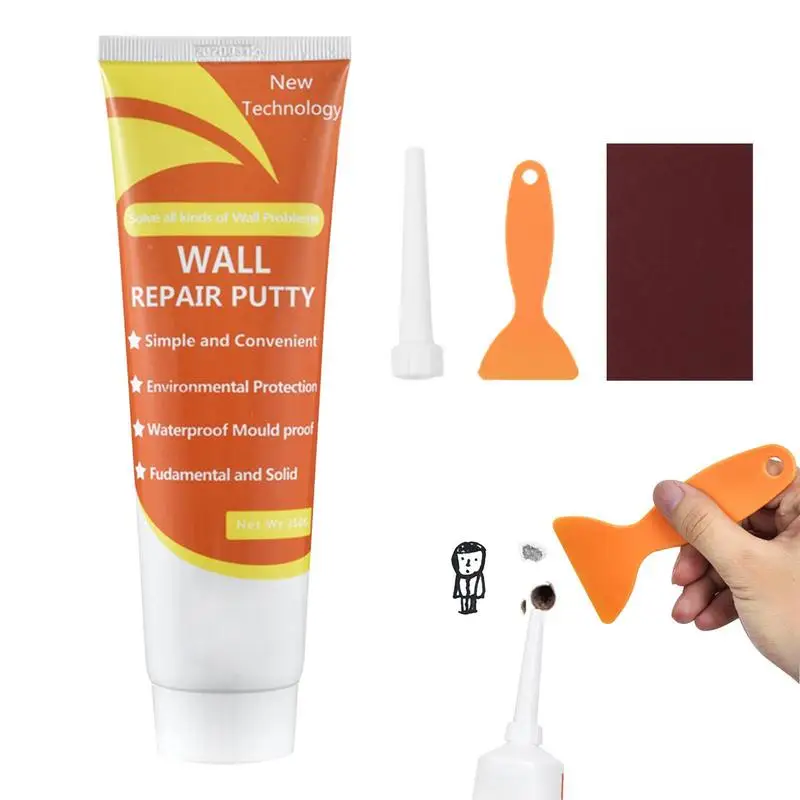 

Wall Repair Kit Waterproof Durable White 250g Wall Mending Agent Large Hole Drywall Patch Easy To Fill Holes Repair Home Wall