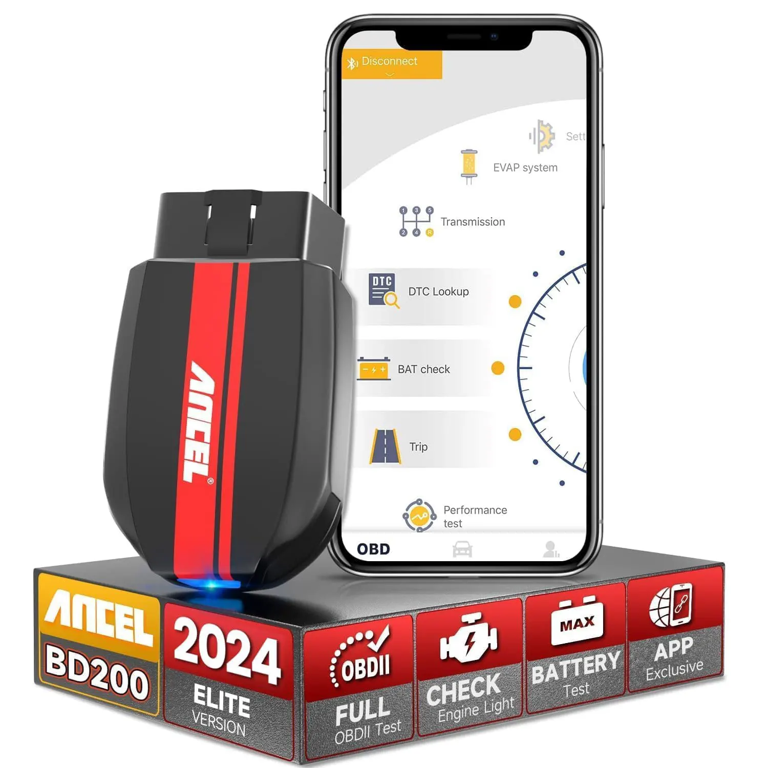 Диагностический сканер ANCEL BD200 OBD2 устройство для чтения кодов и диагностики