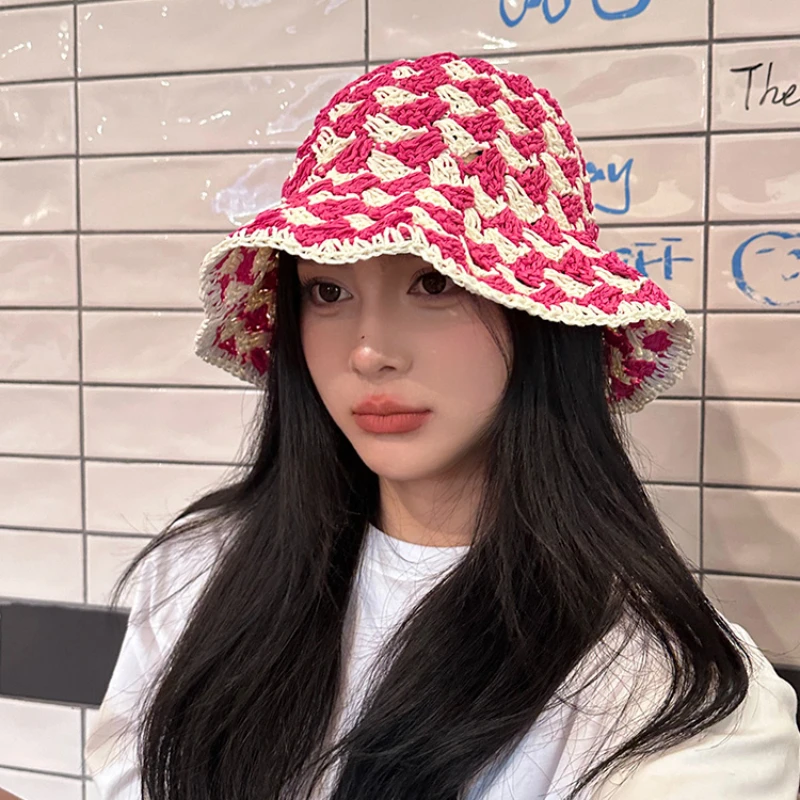 Соломенная панама EODJCUE с ананасами