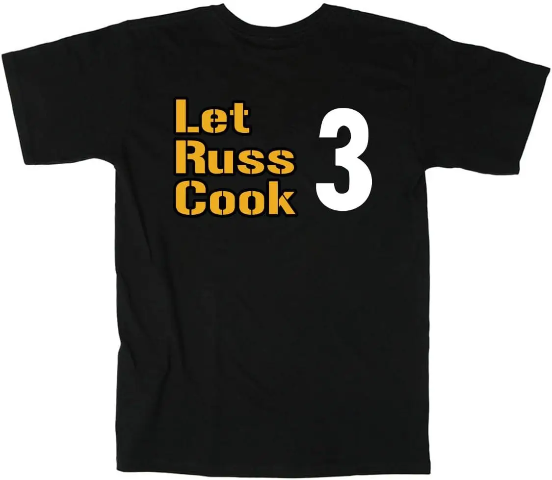 Топы Тайфона Let Russ Cook Pittsburgh Russell Wilson Футболка черная