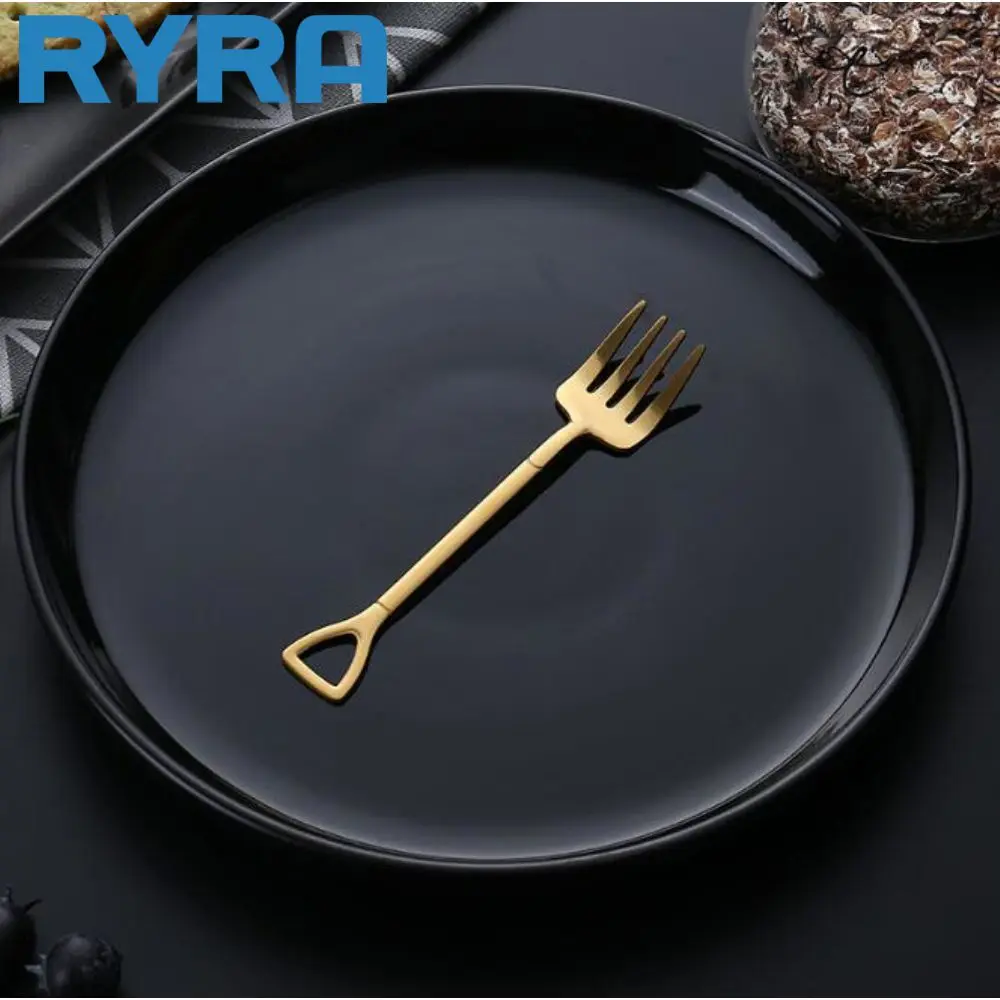 

Вилка многоцветная модная для мороженого из нержавеющей стали с длинной ручкой кухонные аксессуары посуда креативные столовые приборы 3 цвета