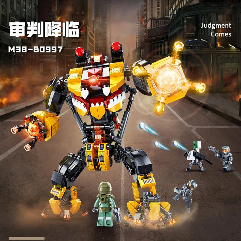 Конструктор Sluban серии Atomic storm модель робота-войны Mecha 500 шт. + строительный блок