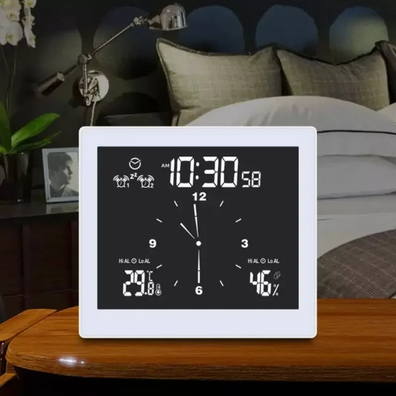 

2021 LCD Digital Bathroom Wall Clock Waterproof Water Splashes Shower Clocks Timer Temperature Humidity Kitchen Washroom Timers