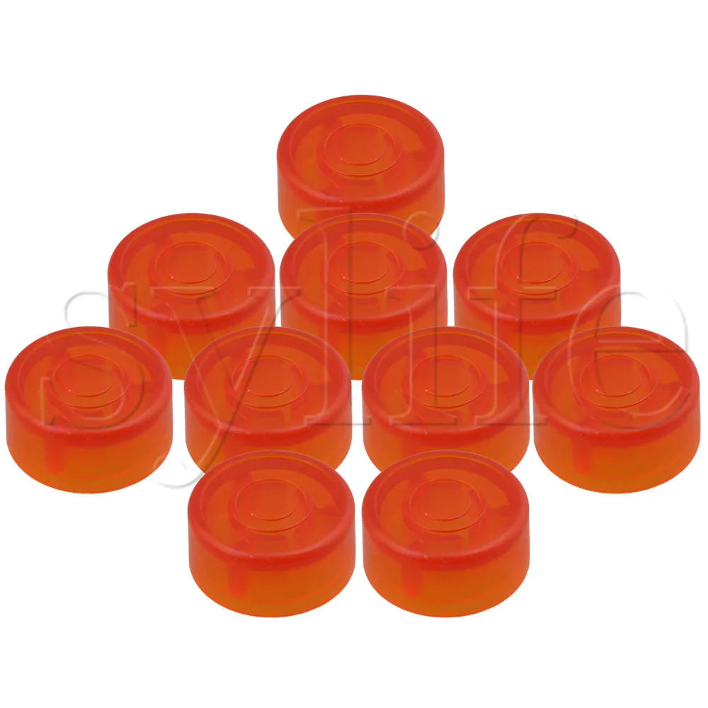 

10PCS Orange Electric Guitar Effects Accessories Stomp Switch Pedal Cap