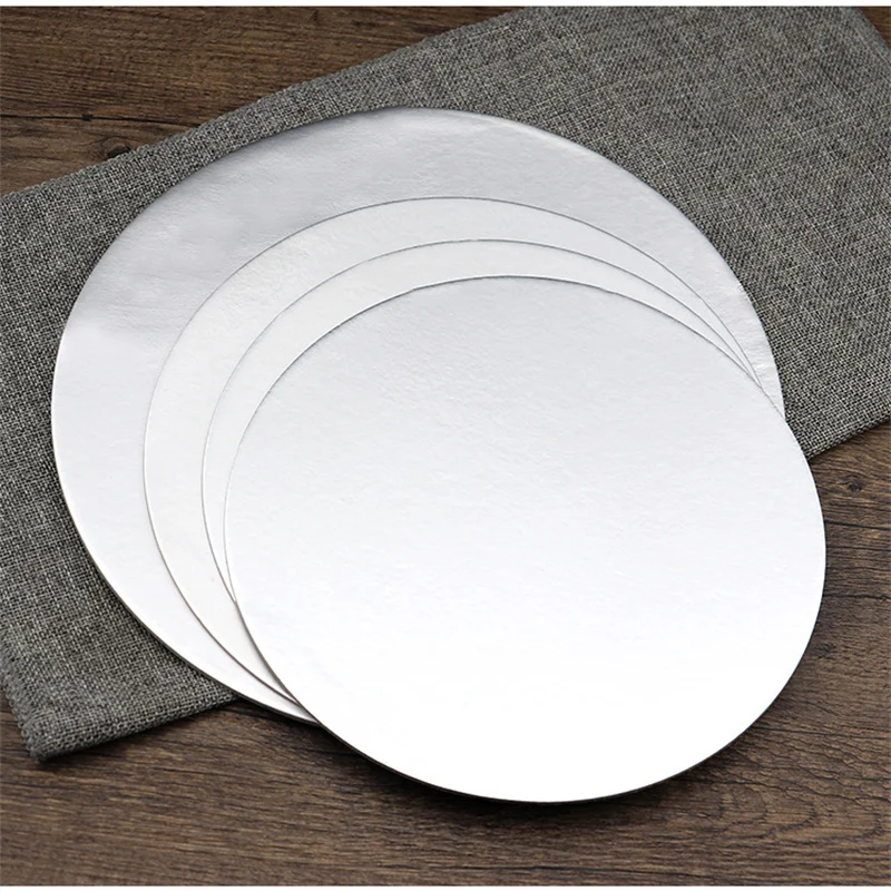 

10PCS Round Cake Boards Non-Stick Mousse Paper Circle Base Cardboard Paper Mousse Cupcake For Cake Tray Pad