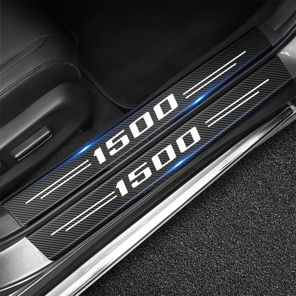 

4pcs For Ford GMC Dodge 1500 Car Door Threshold Sill Sticker Decal Trunk Protector Scratch Resistant Tuning Accessories