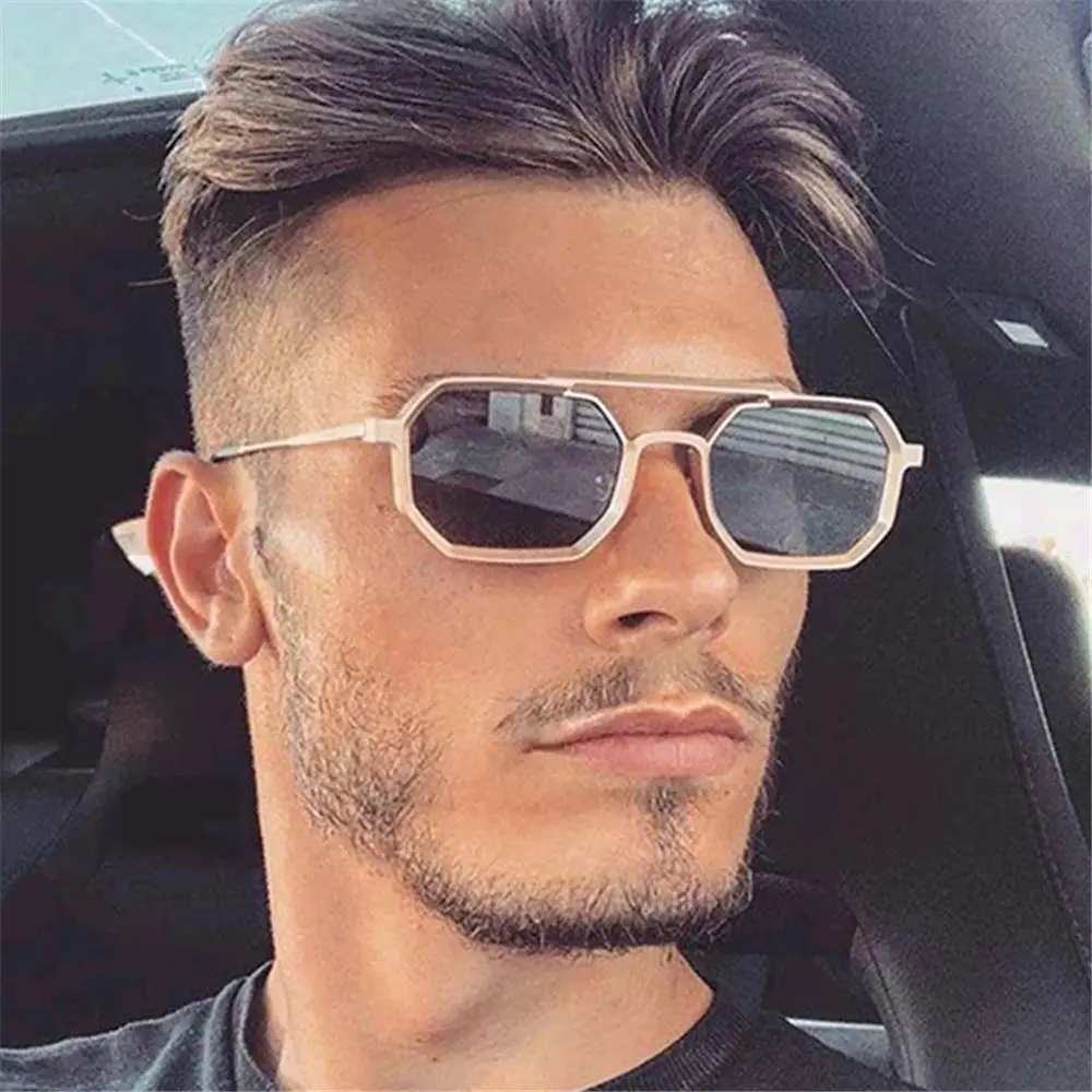 

New Men Women Unisex Polygon Sunglasses UV400 Protection Metal Frame Vintage Eyewear Small Sun Glasses Polygon Sunglasses Shades