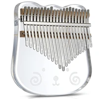 kalimba thumb piano 21 keys finger portable crystal mbira with tuning hammer and sticker for kids adults beginners