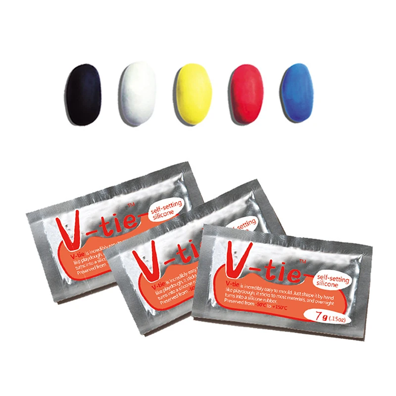 

5 цветов жидкий силикон теплостойкий ремонт грязь DIY Универсальный Красочный клей 7,5x5 см