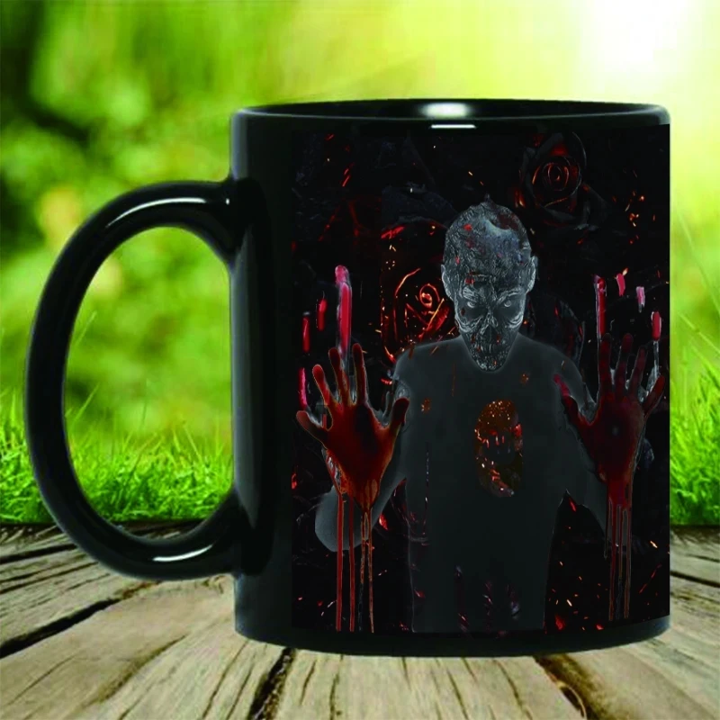 

Newest Design The Walking Dead Zombie Coffee Mugs Black Tea Milk Cup Beer Mug Surprised Gift 11OZ