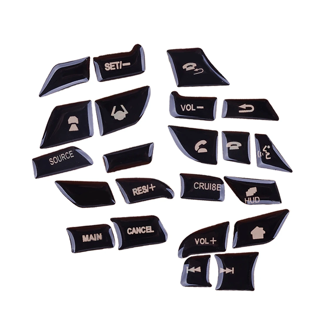 

1 комплект кнопки на руль автомобиля, Обшивка Рамы, Обложка, подходит для Honda Accord 2018 2019 2020 2021 глянцевый черный ABS