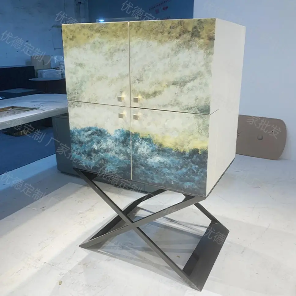 Современный минималистичный стиль позолоченный основание из нержавеющей стали