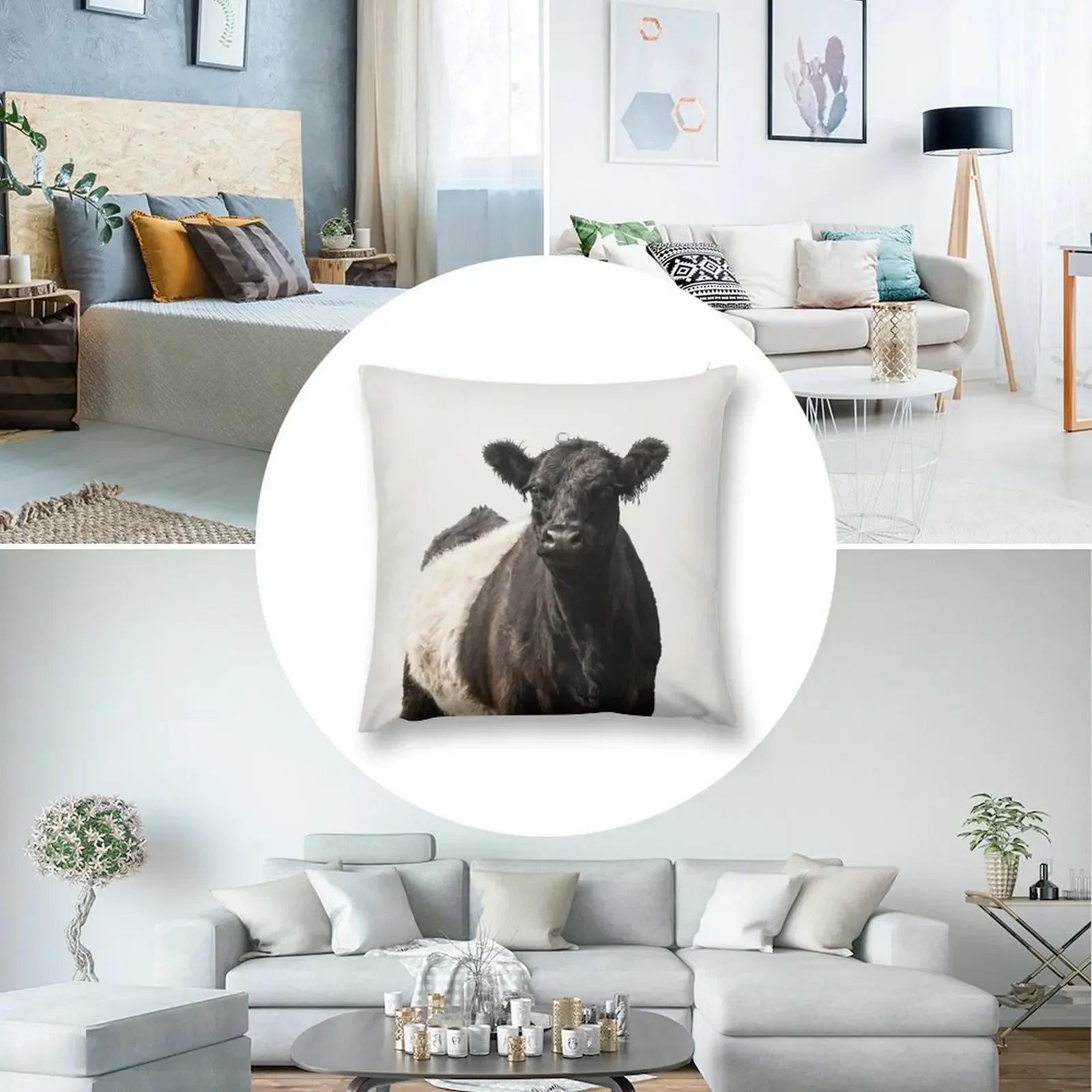 Фото Поясная подушка Galloway Cow, чехол для диванной подушки, наволочки, декоративная подушка №5