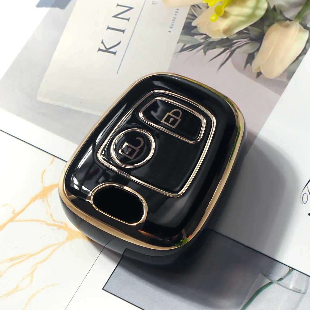 

KEYOU TPU Remote 2BNT Чехол для автомобильного ключа Чехол-брелок для Peugeot 107 206 207 307 Для Citroen C1 C2 C3 C4 Для Toyota Aygo