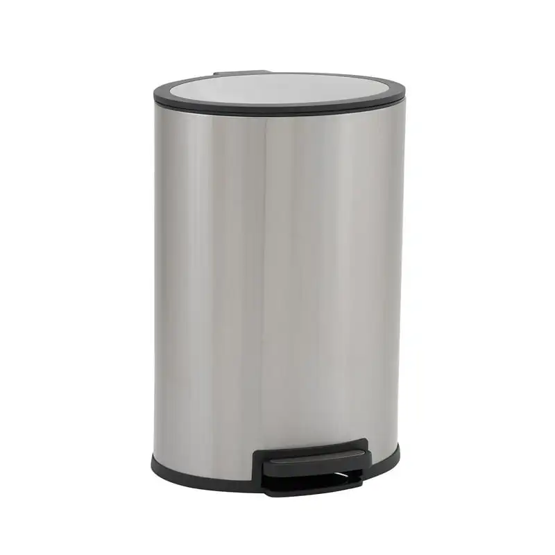 

10.5 Gallon / 40 Liter Loden Stainless Steel Oval Step Pedal Trash Can