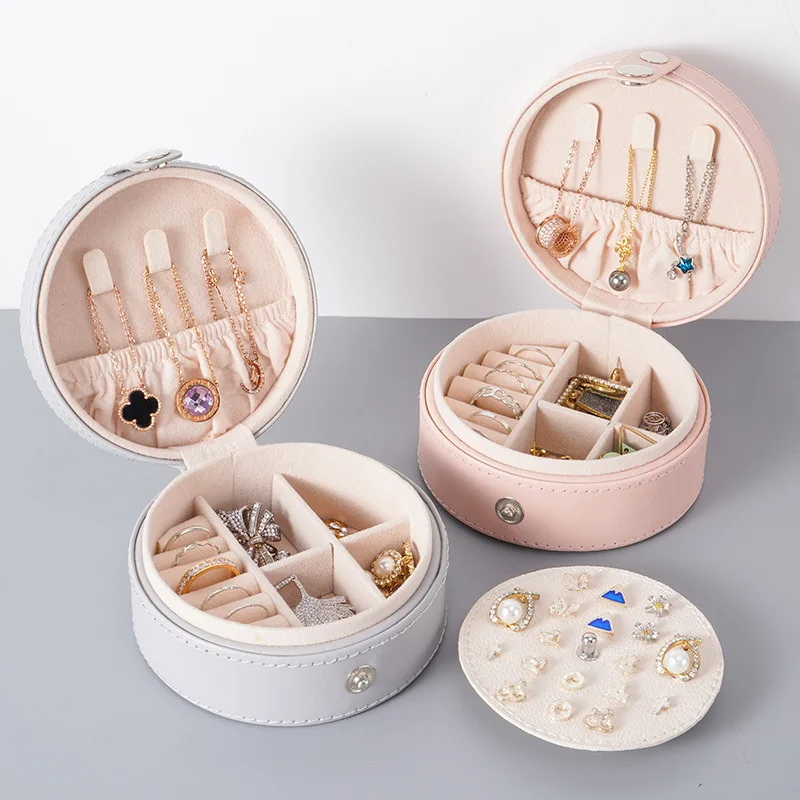 

Cosmetic Bag New Jewelry Box Jewelry Ring Earrings Travel Portable Jewelry Storage Box Makeup Bag