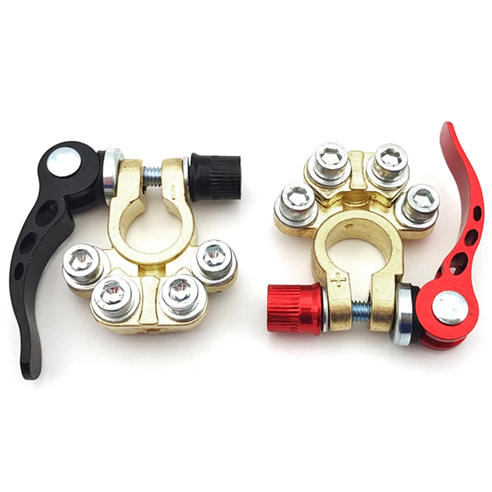 

1 Pair Car Battery Terminals Quick Disconnect Auto Cables Connectors Wire Cable Shut-Off Connectors For Car Auto Accessories
