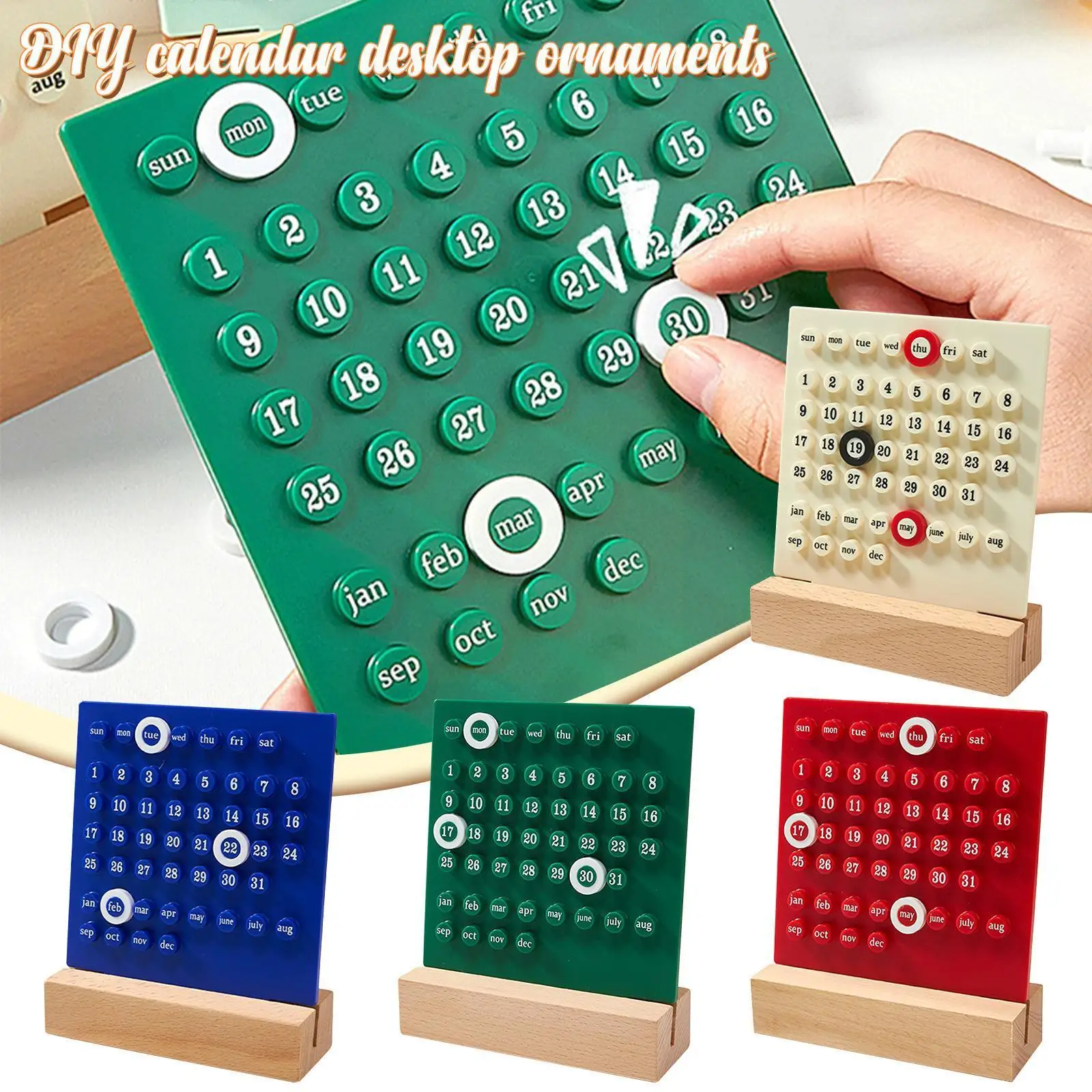 

Diy Calendar Calendar Desktop Decoration Perpetual Office Supplies Record Daily Stationery Scheduler Date Planner Student C3a5