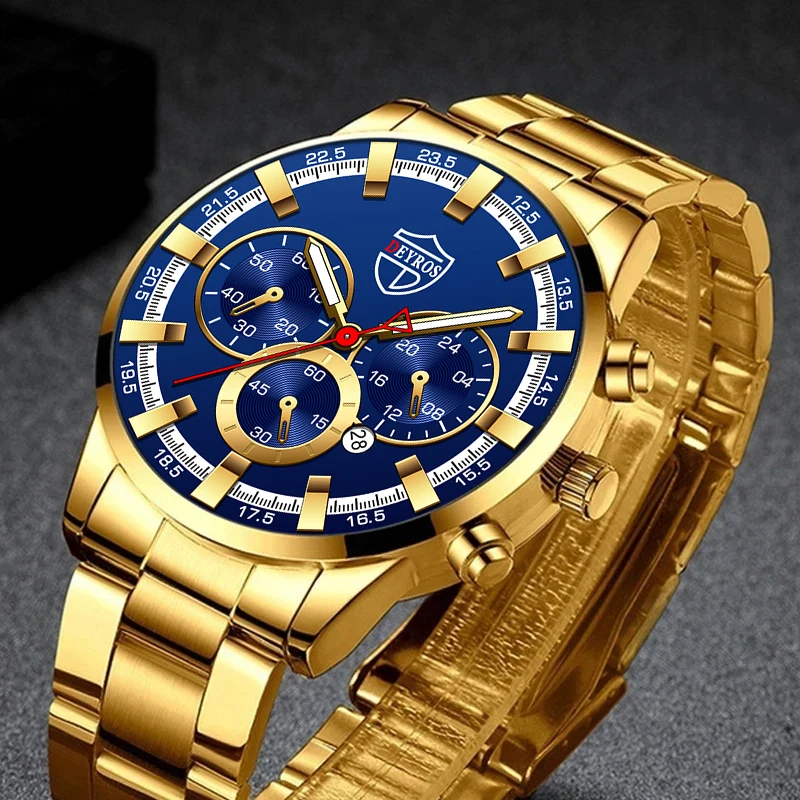 

Luxury Fashion Mens Watches for Men Sports Stainless Steel Quartz Wristwatch Man Business Casual Leather Watch relogio masculino