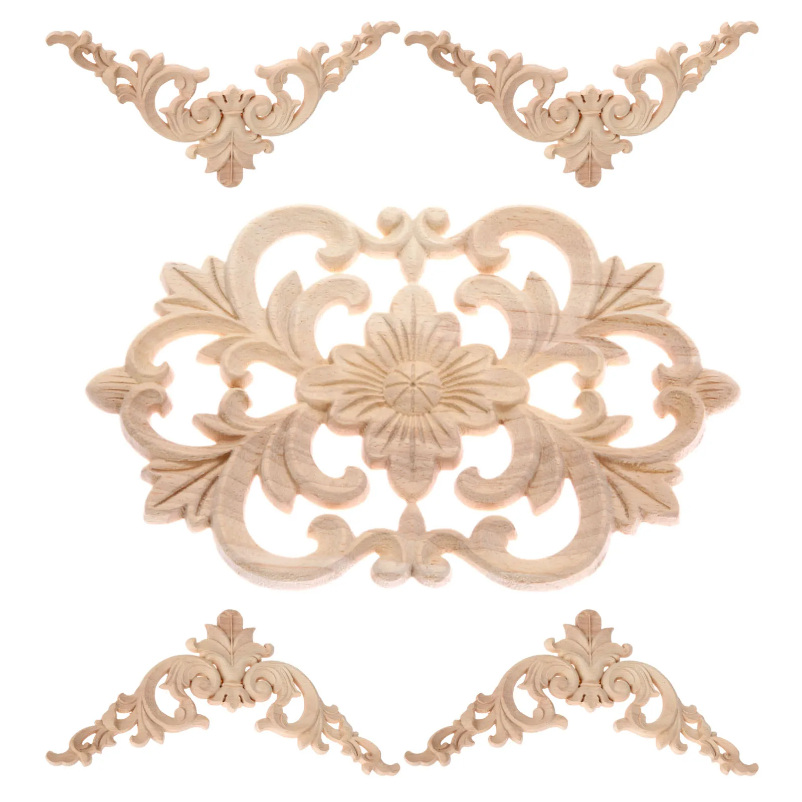 

Деревянные аппликации для мебели, набор из 5 штук