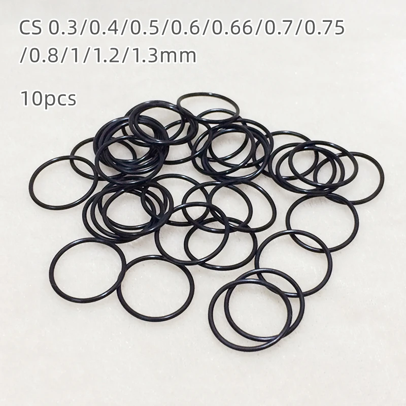 

NBR уплотнительные кольца, прокладка, термостойкая, маслостойкая, износостойкая, водонепроницаемая, Пылезащитная, CS 0,3-1,3 мм, 10 шт., Черная